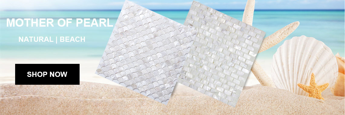 White Mother of Pearl Tile Backsplash Fish Scale Shell Mosaic