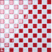 White and Red Tiles for Backsplash in Kitchen and Bathroom, Crystal Glass Mosaic Swimming Pool Tile