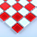 White and Red Tiles for Backsplash in Kitchen and Bathroom, Crystal Glass Mosaic Swimming Pool Tile