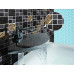 Gold Stainless Steel Tile Black Glass Mosaic 3d Petal Metallic Backsplash Tiles Bathroom Walls