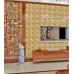 Gold Stainless Steel Tile Brown Glass Mosaic Backsplash 3D Leaf Patterns Kitchen and Bathroom Tiles