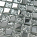 Crystal Glass Silver Mosaic Tile Kitchen Backsplash Small Wall Tiles Bathroom Shower Accent Tile