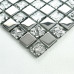 Crystal Glass Silver Mosaic Tile Kitchen Backsplash Small Wall Tiles Bathroom Shower Accent Tile