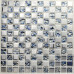 Clear Blue Crystal Square Backsplash Tile Silver Coated Glass Mosaic Bathroom Wall and Floor Tiles