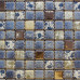 Blue and White Tile Gold Coated Ceramic Porcelain Mosaic Backsplash Kitchen and Bathroom Wall Tiles