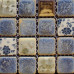 Blue and White Tile Gold Coated Ceramic Porcelain Mosaic Backsplash Kitchen and Bathroom Wall Tiles