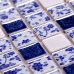 Blue and White Porcelain Tile Mosaic Glossy Ceramic Wall and Floor Tile Kitchen Backsplash
