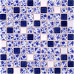 Blue and White Porcelain Tile Mosaic Glossy Ceramic Wall and Floor Tile Kitchen Backsplash