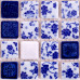 Blue and White Porcelain Tile Mosaic Glossy Ceramic Wall and Floor Tile Kitchen Backsplash