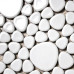 White Porcelain Pebble Tile Glossy Ceramic Mosaic Floor Tile Bathroom Backsplash Wall Tiles