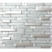 Silver Stainless Steel Tile Crystal Glass Backsplash Metallic Tiles Rhinestone Mosaic Bathroom Tile