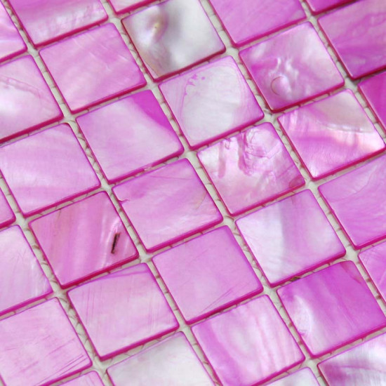 Magenta Mother of Pearl Tile Stained Shell Mosaic for Kitchen Backsplash Bathroom Shower Wall Tiles