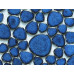 Blue Porcelain Pebble Tile Heart-shaped Ceramic Mosaic Backsplash Glazed Floor Tile Pebbles