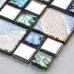 Multicolored Crystal Tile Backsplash Silver Coated Glass Mosaic for Kitchen or Bathroom