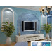 Sky Blue Cracked Glass Mosaic Resin Conch Tile Kitchen Backsplash White Crystal Bathroom Wall Tiles