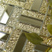 Mirror Glass Backsplash Tile Gold Crystal Mirrored Tile for Kitchen and Bathroom Walls