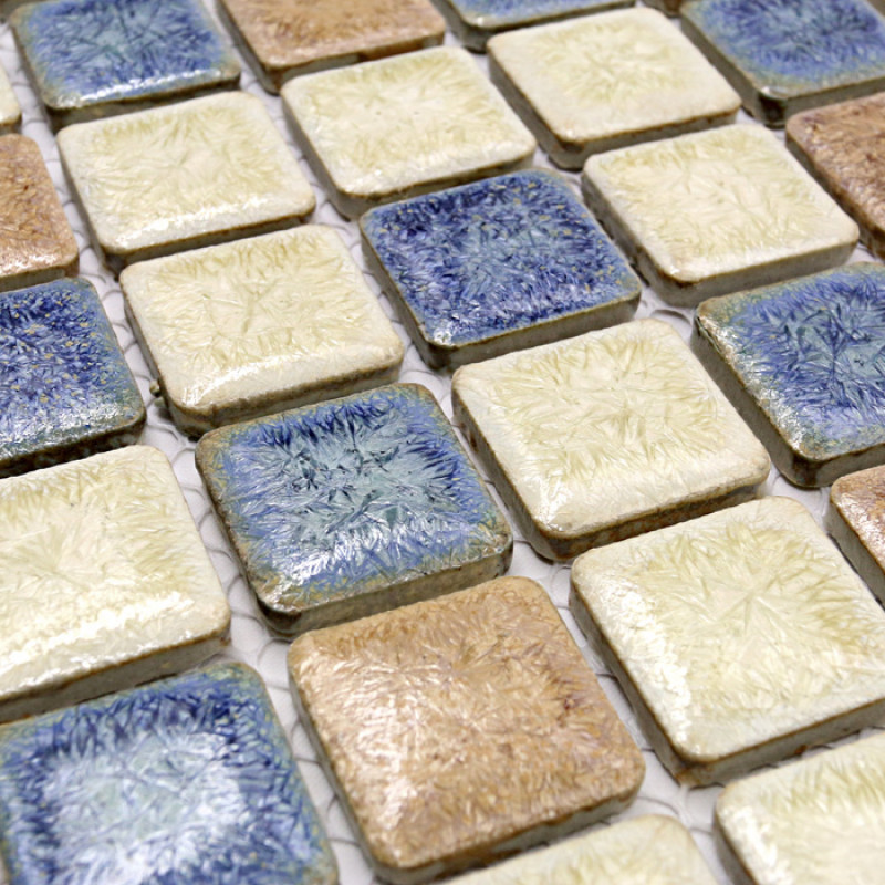 Blue Beige And White Porcelain Mosaic Backsplash Tiles Fifyh White Porcelain Mosaic Backsplash Tiles