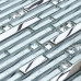 Silver Stainless Steel and Glass Backsplash Tiles Crystal Rhinestone Mosaic Metallic Tile Interlocking