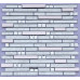 Silver Stainless Steel and Glass Backsplash Tiles Crystal Rhinestone Mosaic Metallic Tile Interlocking