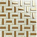 Gold Stainless Steel Tile Backsplash Randomly Striped Glass Mosaic Tiles Bathroom Wall