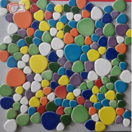 Multicolored Ceramic Mosaic Porcelain Pebble Tile Backsplash Bath Shower Floor and Wall Tiles