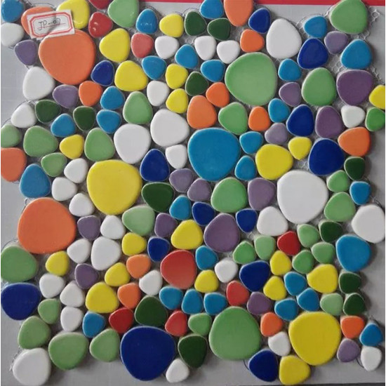 Multicolored Ceramic Mosaic Porcelain Pebble Tile Backsplash Bath Shower Floor and Wall Tiles