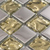 Gold Clear Crystal Backsplash Silver Coated Glass Mosaic Accent Bathroom Tile Kitchen Back Splashes