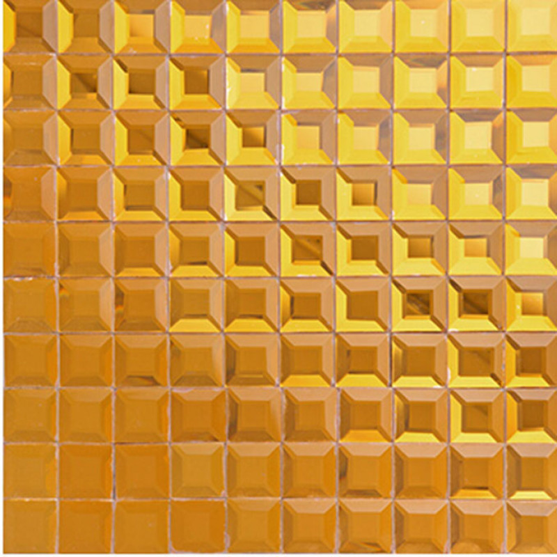 Gold glass mirror tile backsplash bathroom mirrored mosaic