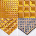 Gold Mirror Glass Backsplash Modern 3d Crystal Tile Bathroom Mirrored Wall Tiles 5 Side Pyramid Designs
