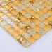 Gold Glass Mosaic Backsplash Tiles Crackled Crystal Wall Tile for Kitchen and Bathroom Shower