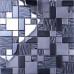 Silver Stainless Steel Tile Blue Crystal Glass Backsplash Tile Shiny Metallic Mosaic Bathroom Tiles