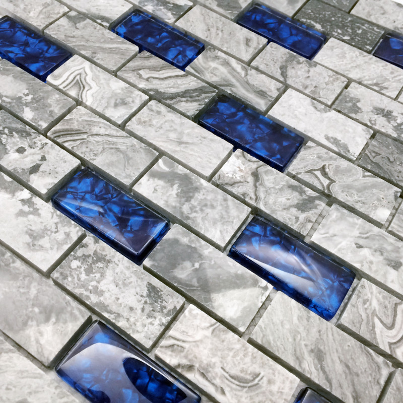 Navy Blue Glass Backsplash Tile Gray, Blue Glass Backsplash Tile