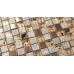 Gray Stone and Glass Mosaic Rose Gold Stainless Steel Tiles Bathroom Backsplash Clear Crystal Kitchen Tile