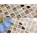 Gray Stone and Glass Mosaic Rose Gold Stainless Steel Tiles Bathroom Backsplash Clear Crystal Kitchen Tile