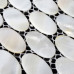 White Mother of Pearl Tile Backsplash Oval Shell Mosaic Kitchen and Bathroom Wall Tiles (Tile Size: 23/32" x 5/4" x 1/12")