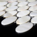 White Mother of Pearl Tile Backsplash Oval Shell Mosaic Kitchen and Bathroom Wall Tiles (Tile Size: 23/32" x 5/4" x 1/12")