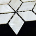 White Mother of Pearl Tile Backsplash 3D Cube Shell Mosaic Kitchen and Bathroom Wall Tiles (Tile Size: 1" x 1-5/8" x 1/12")