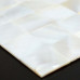 White Mother of Pearl Tile Backsplash Square Shell Mosaic Seamless Bathroom Wall Tiles (Tile Size: 4/5" x 4/5" x 1/12")