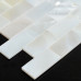 White Mother of Pearl Tile Backsplash Subway Shell Mosaic Seamless Bathroom Wall Tiles (Tile Size: 3/8" x 4/5" x 1/12")