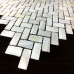 White Mother of Pearl Tile Backsplash Herringbone Shell Mosaic Bathroom Wall Tiles (Tile Size: 3/5" x 1-1/6" x 1/12")