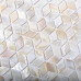 Natural Mother of Pearl Tile Backsplash 3D Cube Shell Mosaic Kitchen and Bathroom Wall Tiles (Tile Size: 1" x 1-5/8" x 1/12")