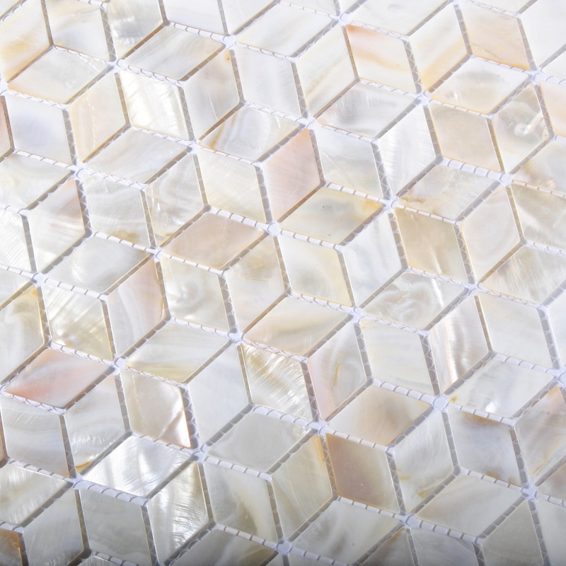 Glass Mosaic Tile in 3D Metallic Silver Cubes