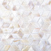 Natural Mother of Pearl Tile Backsplash 3D Cube Shell Mosaic Kitchen and Bathroom Wall Tiles (Tile Size: 1" x 1-5/8" x 1/12")