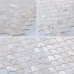 Ultra White Mother of Pearl Tile Backsplash Fish Scale Shell Mosaic Kitchen and Bathroom Wall Tiles (Tile Size: 1" x 1" x 1/12“)