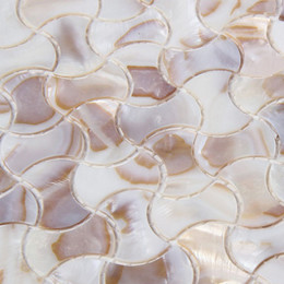 Iridescent Mother of Pearl Tile Backsplash Waistline Shell Mosaic Kitchen and Bathroom Wall Tiles