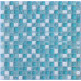 Glass Blue Tile Backsplash Cracked Crystal Mosaic Bathroom Wall Shower Floor White Stone Tiles