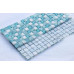 Glass Blue Tile Backsplash Cracked Crystal Mosaic Bathroom Wall Shower Floor White Stone Tiles