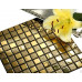 Luxury Gold Ceramic Mosaic Backsplash Slip-Resistant Coated Porcelain Tile Glitter Bathroom Tiles