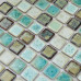 Blue and Brown Porcelain Mosaic Glazed Ceramic Tile Backsplash Bathroom Shower Wall Tiles