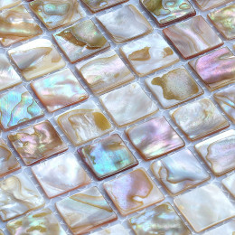 Iridescent Mother of Pearl Tile Square Shell Mosaic Backsplash Kitchen Bathroom Wall Tiles (Tile Size: 4/5" x 4/5" x 1/12")